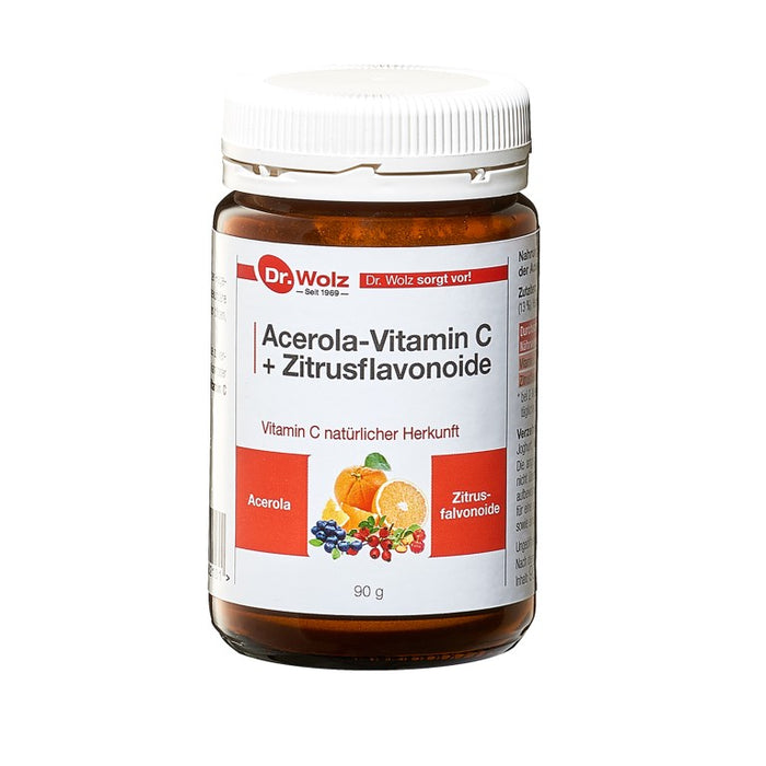 Acerola-Vitamin C + Bioflavonoide Dr. Wolz Pulver, 90 g Pulver