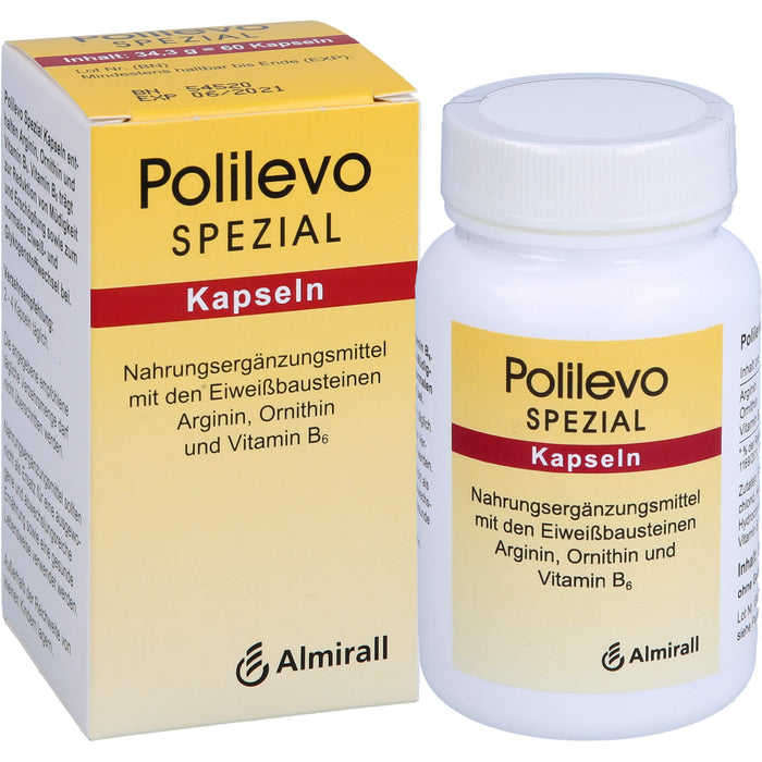 Polilevo spezial Kapseln mit Arginin, Ornithin und Vitamin B6, 60 St. Kapseln
