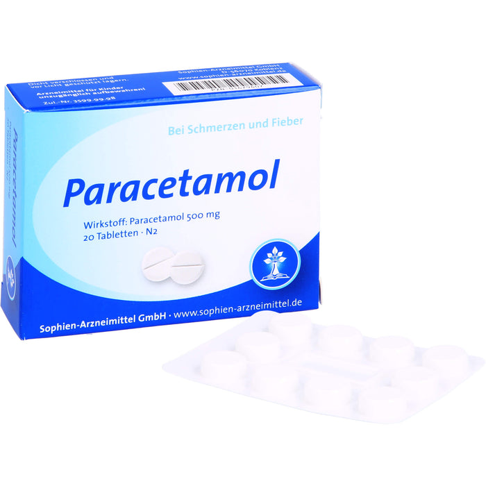 Sophien-Arzneimittel Paracetamol 500 mg Tabletten, 20 St. Tabletten