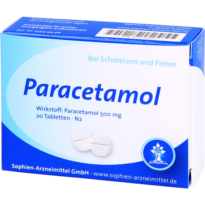 Sophien-Arzneimittel Paracetamol 500 mg Tabletten, 20 St. Tabletten