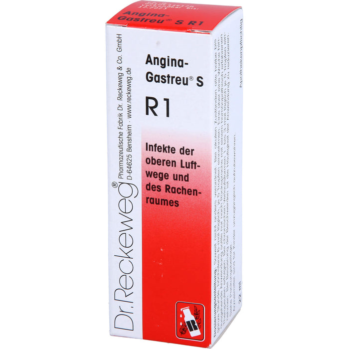 Dr.Reckeweg Angina-Gastreu S R1 Mischung bei Infekten der oberen Luftwege und des Rachenraumes, 22 ml Mischung