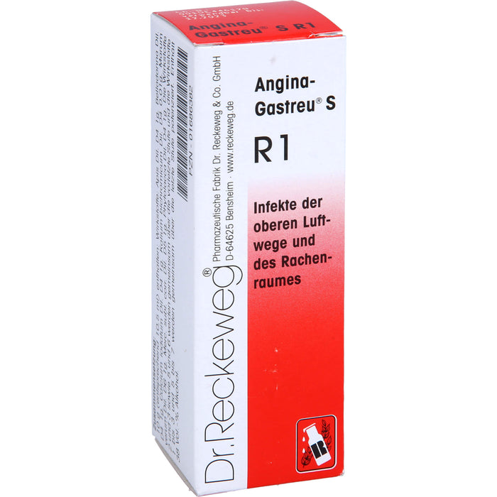 Dr.Reckeweg Angina-Gastreu S R1 Mischung bei Infekten der oberen Luftwege und des Rachenraumes, 22 ml Mischung