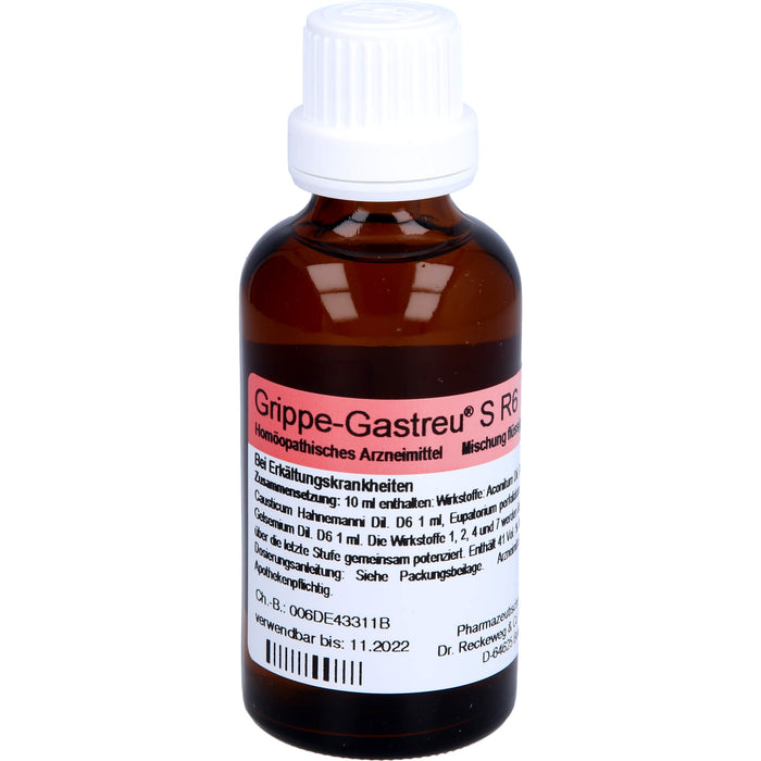 Dr.Reckeweg Grippe-Gastreu S R6 Tropfen bei Erkältungskrankheiten, 50 ml Lösung