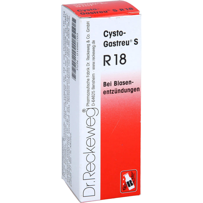 Dr.Reckeweg Cysto-Gastreu S R18 Tropfen bei Blasenentzündungen, 22 ml Lösung