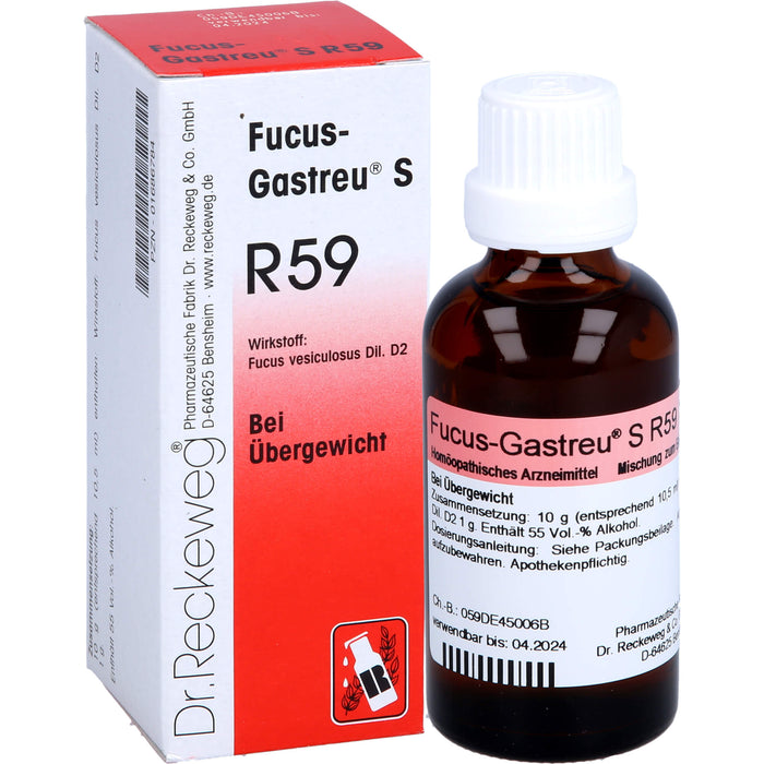 Dr. Reckeweg Fucus-Gastreu S R59 Tropfen bei Übergewicht, 50 ml Lösung