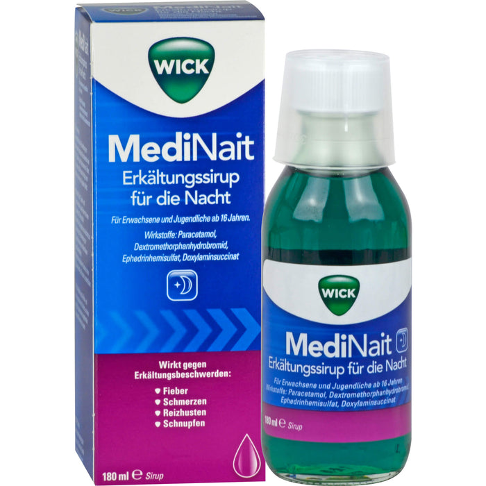 WICK MediNait Erkältungssirup für die Nacht, 180 ml Lösung