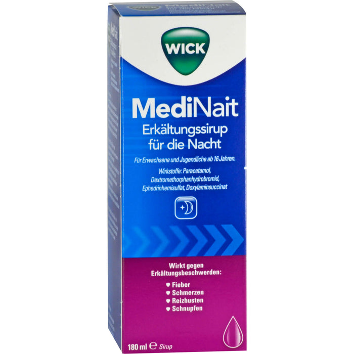 WICK MediNait Erkältungssirup für die Nacht, 180 ml Lösung