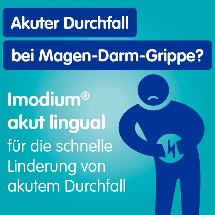 Imodium akut lingual Schmelztabletten bei akutem Durchfall, 12 St. Tabletten