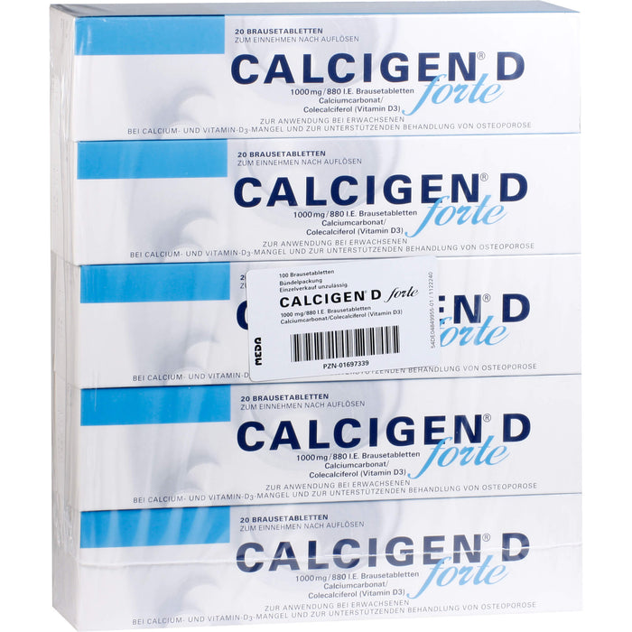 CALCIGEN D forte 1000 mg/880 I.E. Brausetabletten, 100 St BTA