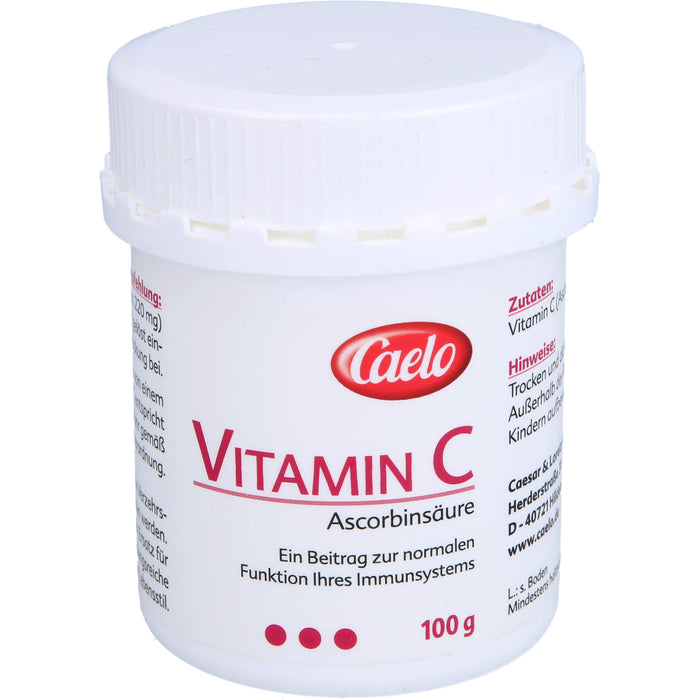 Caelo Vitamin C Ascorbinsäure Pulver, 100 g Pulver