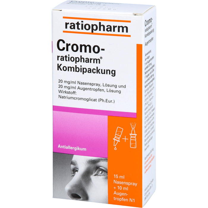 Cromo-ratiopharm Kombipackung Nasenspray + Augentropfen Antiallergikum, 1 St. Kombipackung