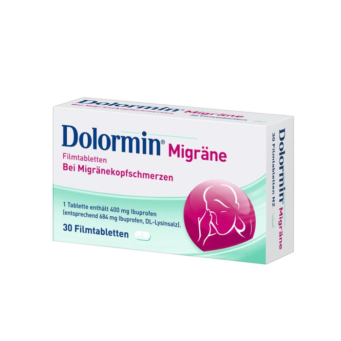 Dolormin Migräne Filmtabletten bei Migränekopfschmerzen, 30 St. Tabletten