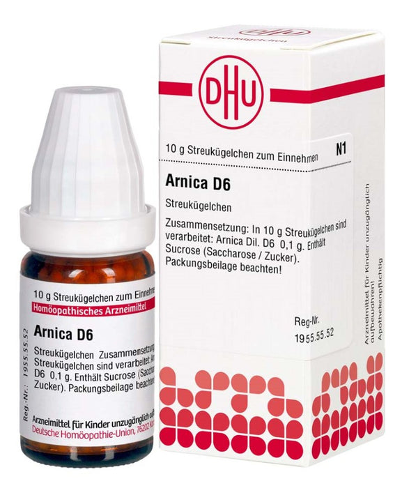 DHU Arnica D6 Streukügelchen, 10 g Globuli