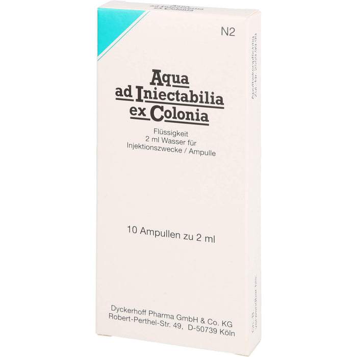 Aqua ad Iniectabilia ex Colonia Amp., 2ml, 10 ml Lösung