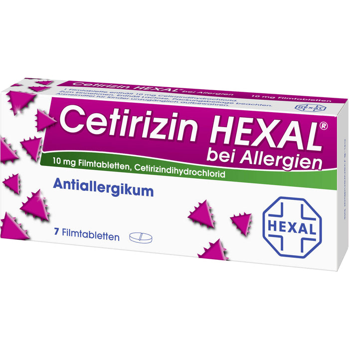 Cetirizin HEXAL Tabletten bei Allergien, 7 St. Tabletten