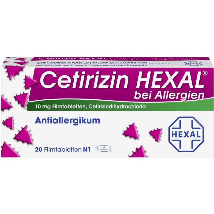 Cetirizin HEXAL Tabletten bei Allergien, 20 St. Tabletten