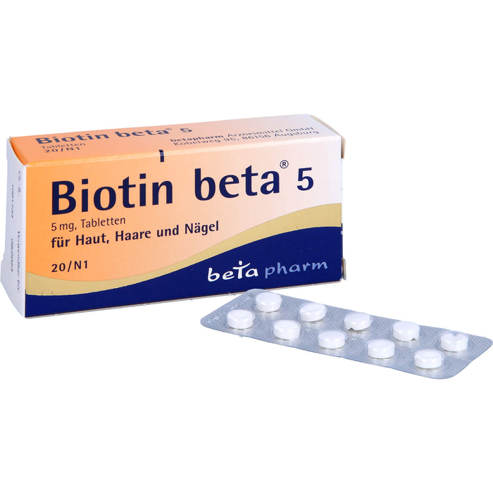 Biotin beta 5 Tabletten, 20 St. Tabletten