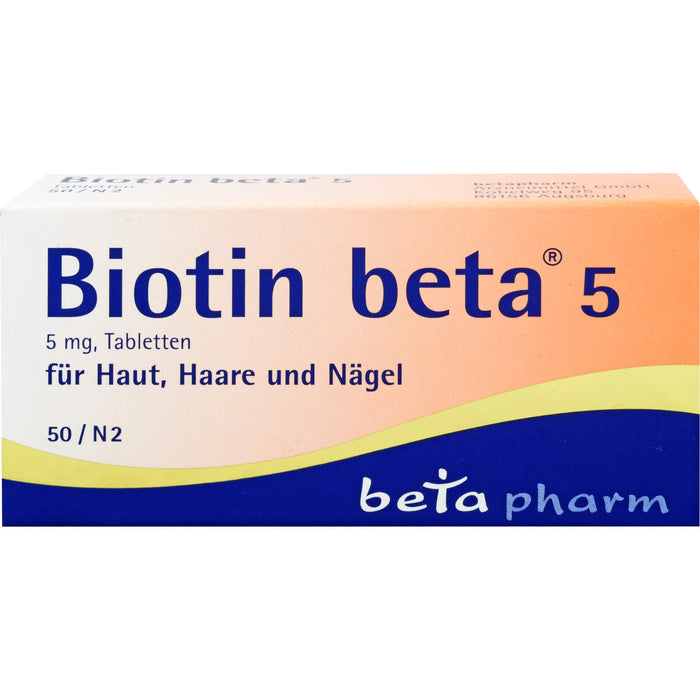 Biotin beta 5 Tabletten, 50 St. Tabletten