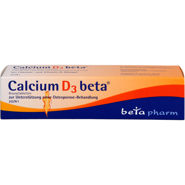 Calcium D3 beta Brausetabletten, 20 St. Tabletten