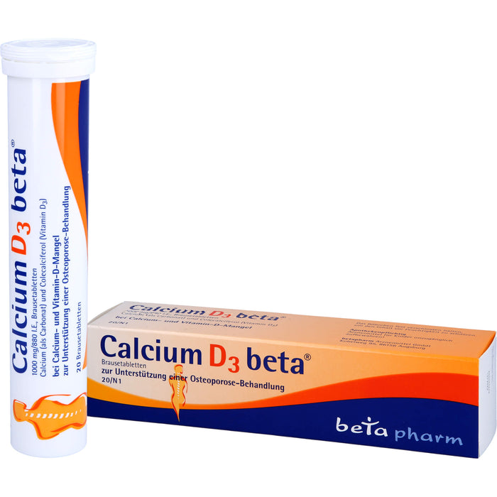 Calcium D3 beta Brausetabletten, 20 St. Tabletten