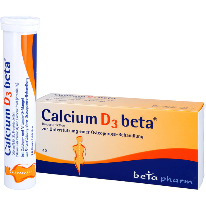 Calcium D3 beta Brausetabletten, 40 St. Tabletten