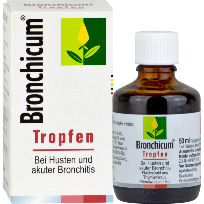 Bronchicum Tropfen bei Husten und akuter Bronchitis, 50 ml Lösung
