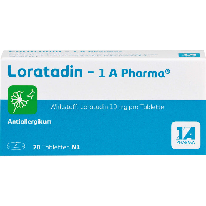 Loratadin - 1A Pharma 10 mg Tabletten Antiallergikum, 20 St. Tabletten