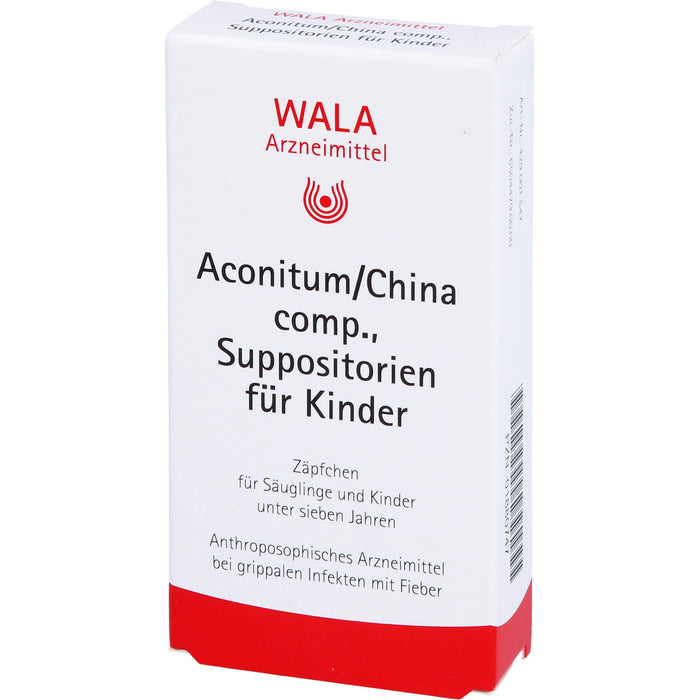WALA Aconitum/China comp., Suppositorien für Kinder, 10 St. Zäpfchen