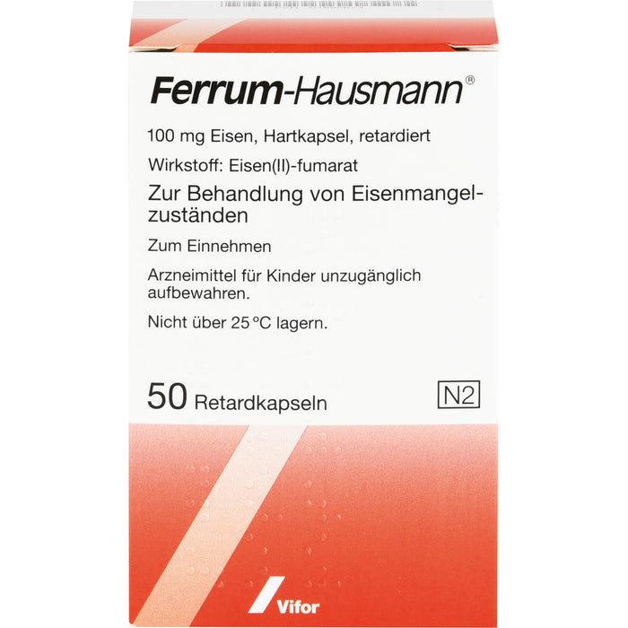 Ferrum-Hausmann Hartkapseln zur Behandlung von Eisenmangelzuständen, 50 St. Kapseln