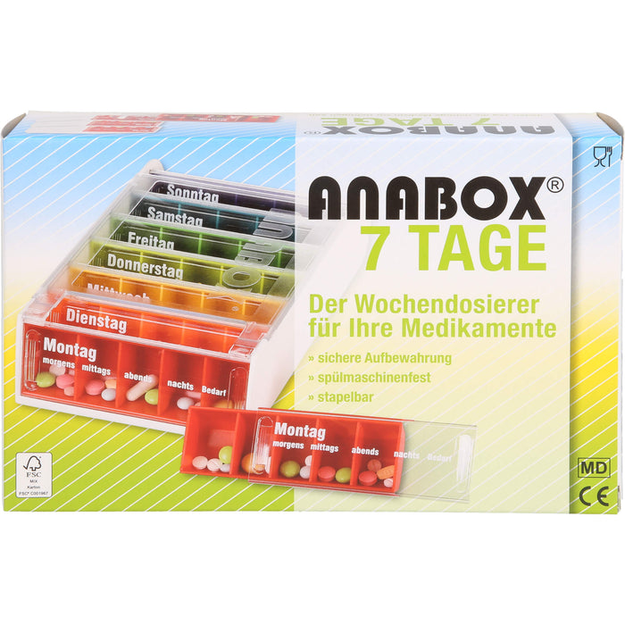 ANABOX 7 Tage Regenbogen, 1 St. Dosette