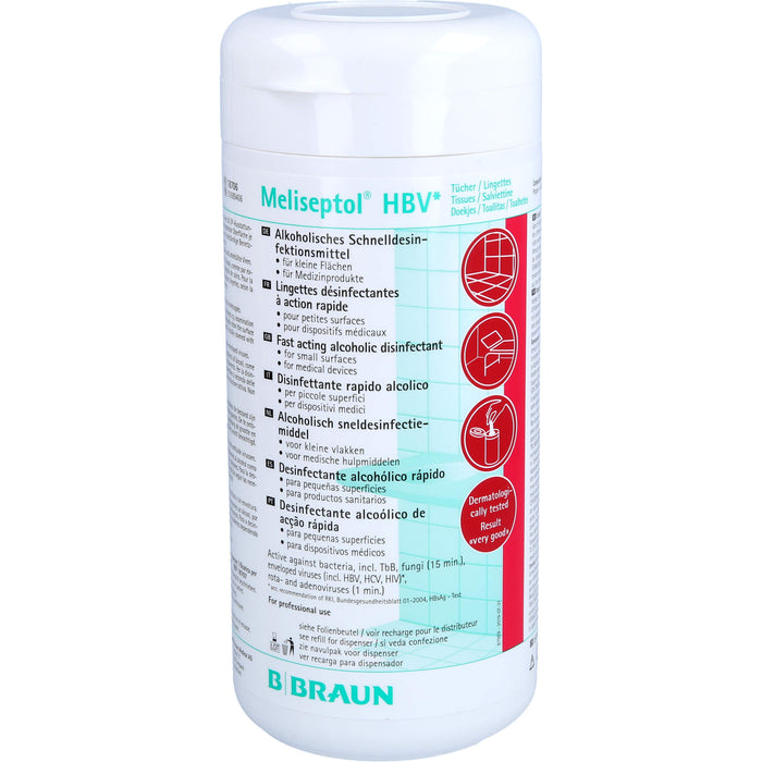 B. BRAUN Meliseptol HBV-Tücher zur Flächendesinfektion, 100 St. Tücher