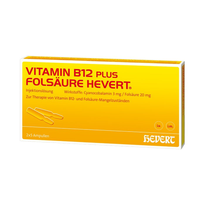 Vitamin B12 plus Folsäure Hevert Ampullen, 10 St. Ampullen