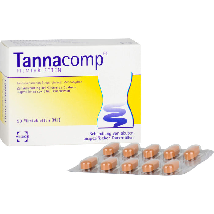 Tannacomp Filmtabletten bei Durchfall, 50 St. Tabletten