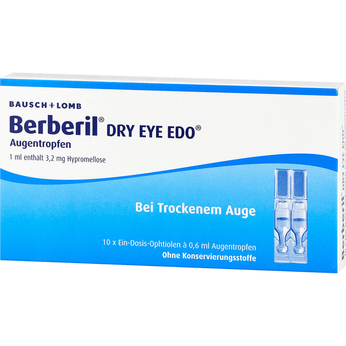 Berberil Dry Eye EDO Augentropfen bei trockenem Auge, 10 St. Einzeldosispipetten