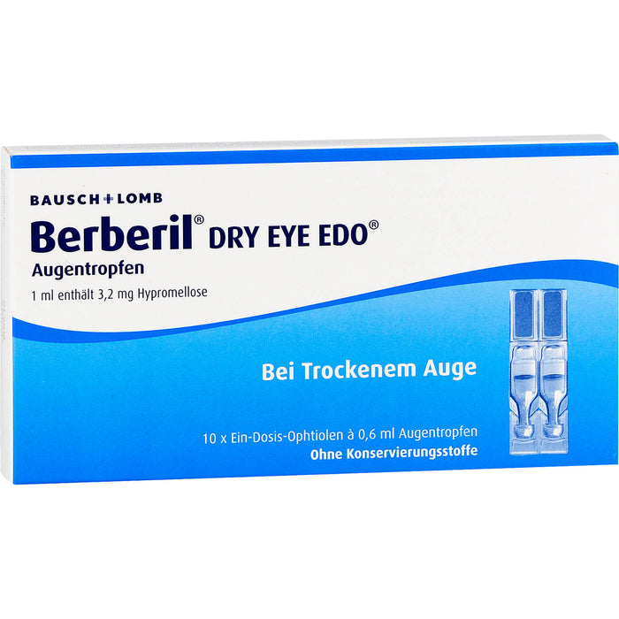 Berberil Dry Eye EDO Augentropfen bei trockenem Auge, 10 St. Einzeldosispipetten