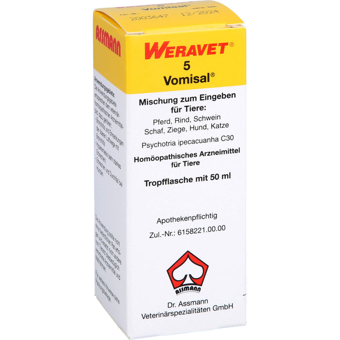WERAVET  5 Vomisal Tropfflasche, 50 ml Lösung