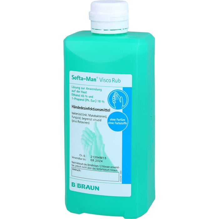 Softa-Man Visco Rub Händedesinfektionsmittel Lösung, 500 ml Lösung