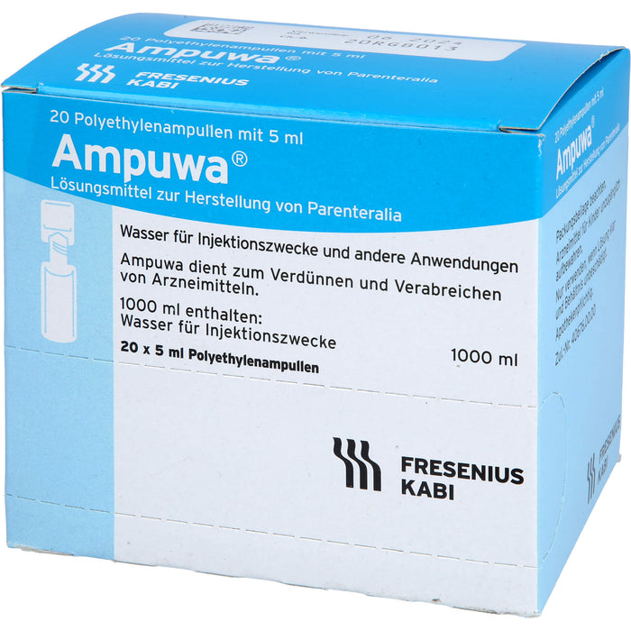 Ampuwa Wasser für Injektionszwecke Polyethylenampullen, 20 St. Ampullen