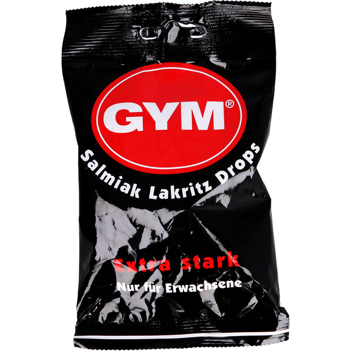 GYM Salmiak Lakritz Drops extra stark nur für Erwachsene, 100 g Bonbons