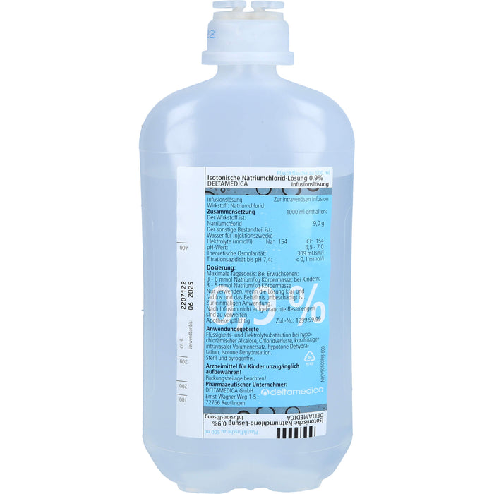 DELTAMEDICA Isotonische Natriumchlorid-Lösung 0,9 % Plastikflaschen, 10 St. Flaschen