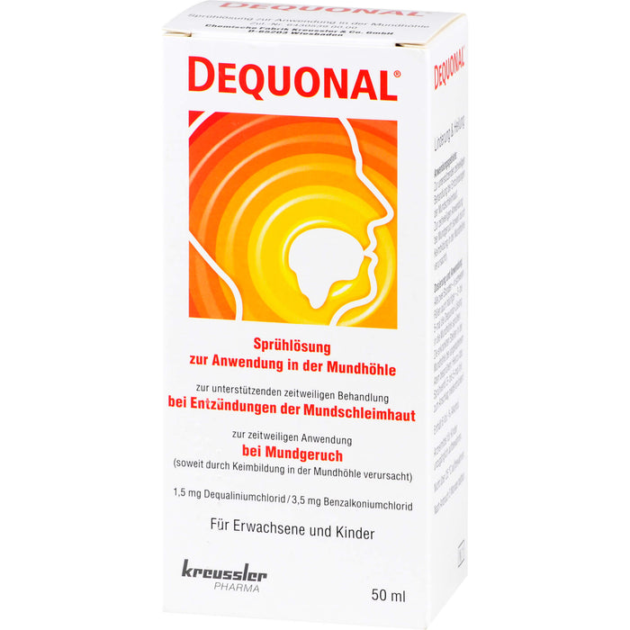 DEQUONAL Sprühlösung bei Entzündungen im Mund, 50 ml Lösung