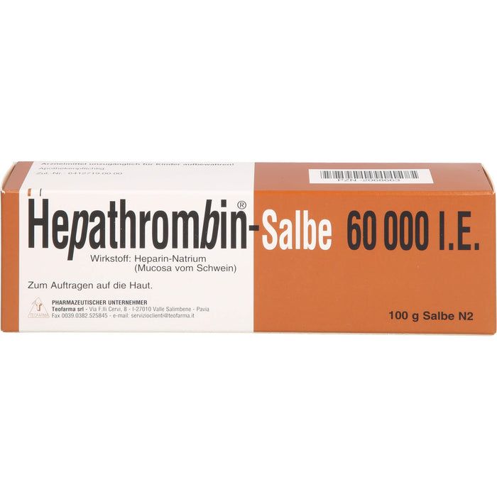 Teofarma Hepathrombin-Salbe 60 000 I.E., 100 g Salbe