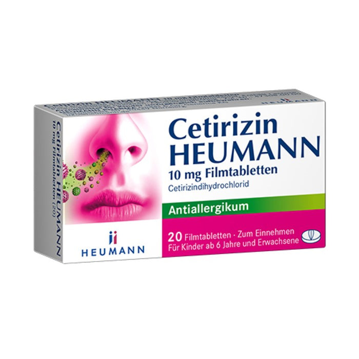 Cetirizin Heumann 10 mg Filmtabletten Antiallergikum, 20 St. Tabletten