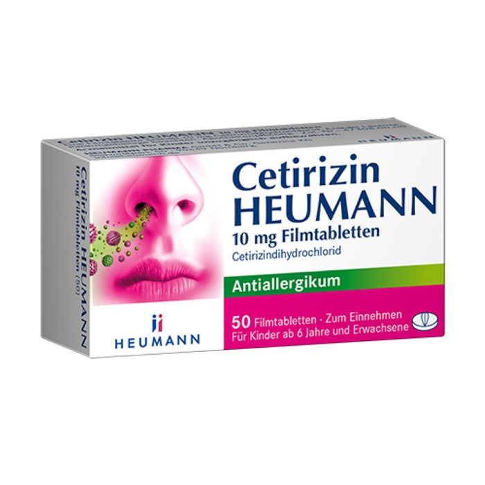 Cetirizin Heumann 10 mg Filmtabletten Antiallergikum, 50 St. Tabletten