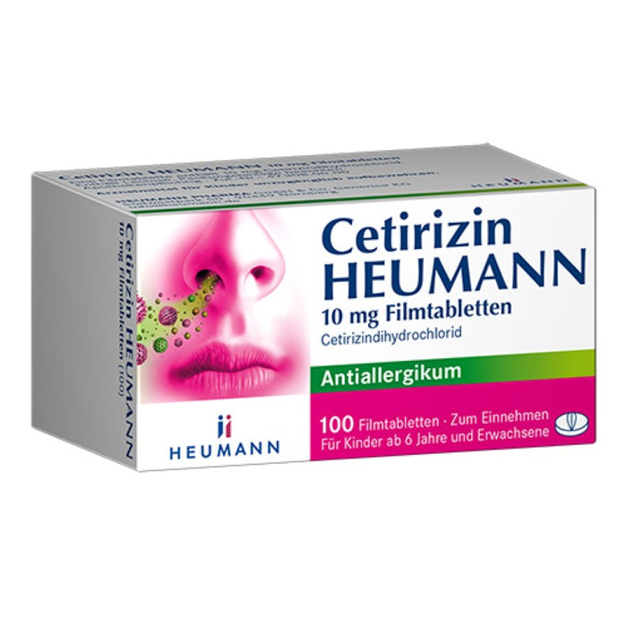 Cetirizin Heumann 10 mg Filmtabletten Antiallergikum, 100 St. Tabletten