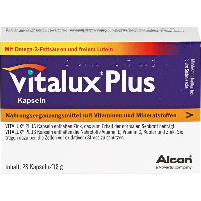 Vitalux Plus Lutein u. Omega3 Kapseln, 84 St KAP
