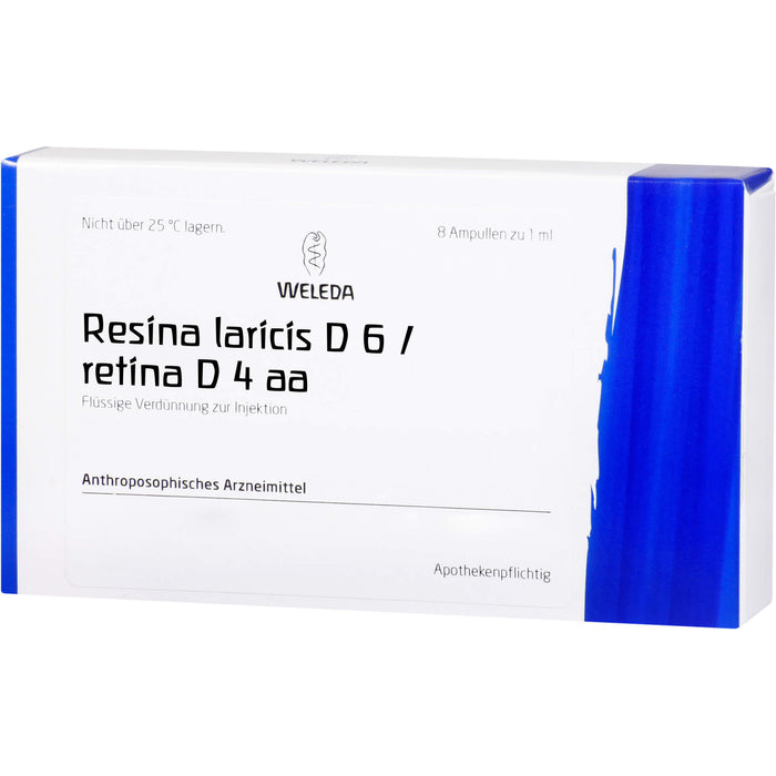 Resina laricis D6 Retina D4 Weleda aa Amp., 8X1 ml AMP