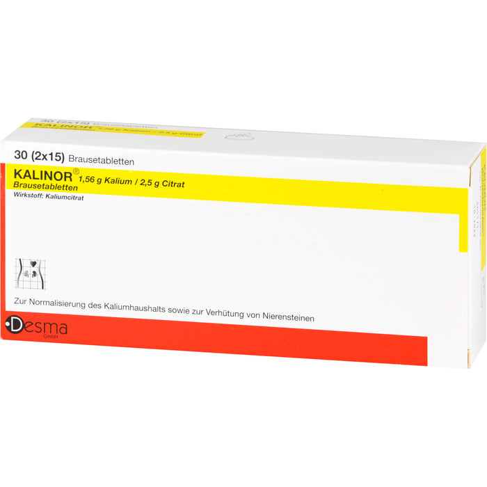 Kalinor-Brausetabletten zur Normalisierung des Kaliumhaushalts, 30 St. Tabletten