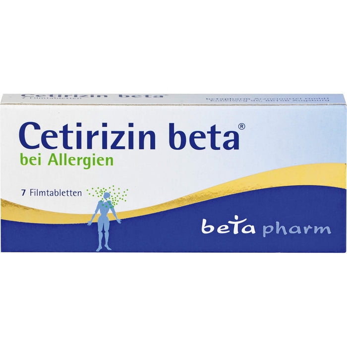 Cetirizin beta Filmtabletten bei Allergien, 7 St. Tabletten