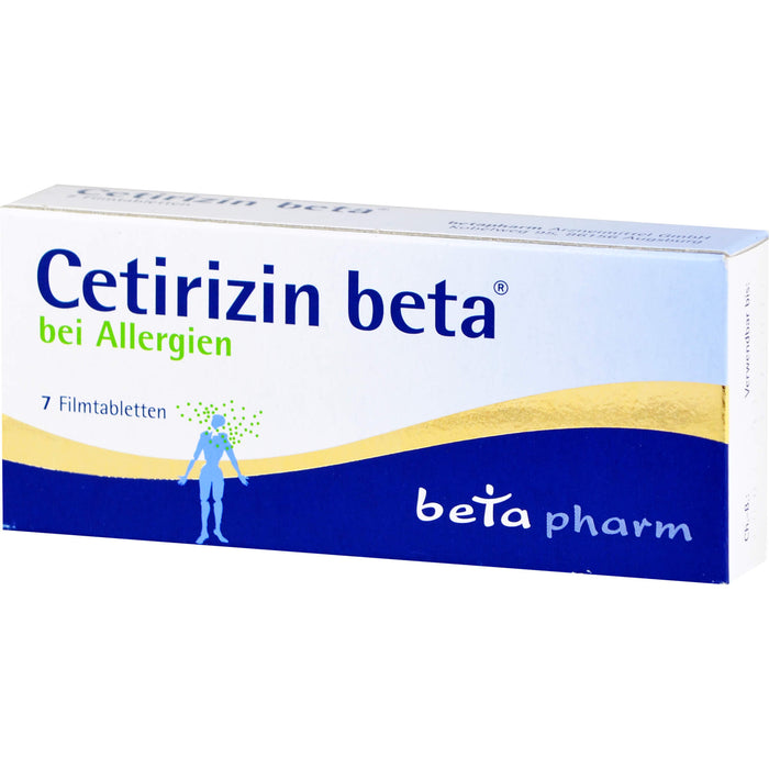 Cetirizin beta Filmtabletten bei Allergien, 7 St. Tabletten
